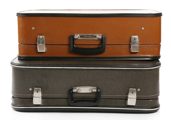 Vintage old travel suitcases — Stock Photo, Image