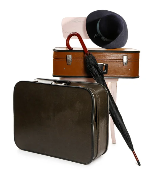 Vintage old travel suitcase — Stock Photo, Image