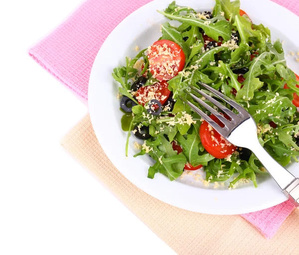Fresh salad with arugula, close up — Stock Photo, Image