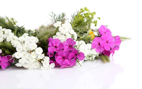 Květinový věnec izolované na bílém — Stock fotografie