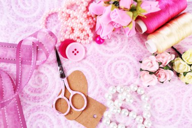 açık renkli Scrapbooking craft malzemeleri