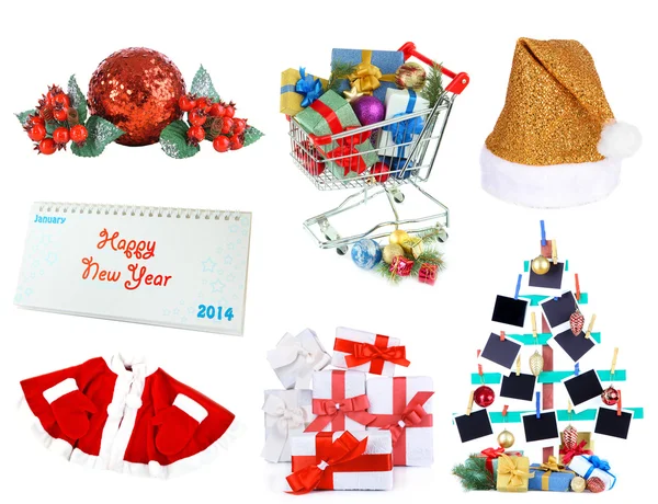 Christmas and New Year decoration collection — Stock Photo, Image