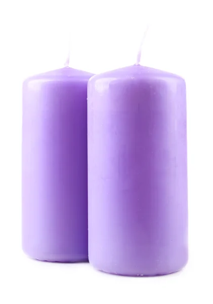 Kerzen isoliert auf weiß — Stockfoto