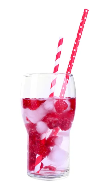 Sklo Berry koktejl na bílém pozadí, samostatný — Stock fotografie