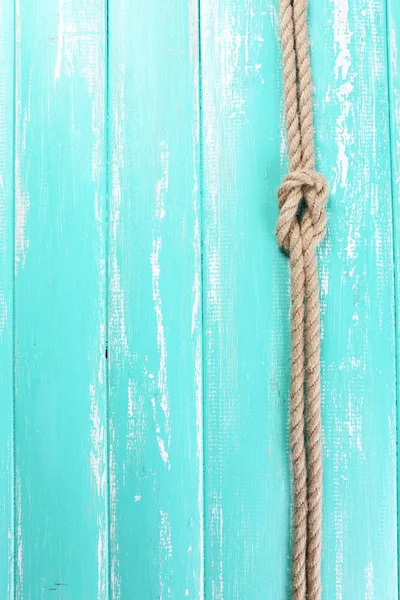 Marine Knoten auf Holz Hintergrund — Stockfoto