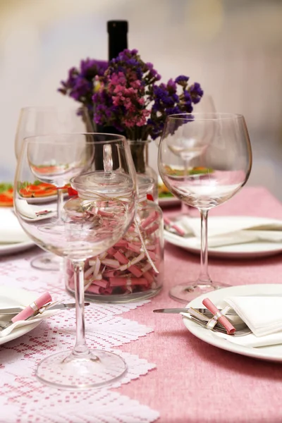 Restaurant table setting — Stock Photo, Image