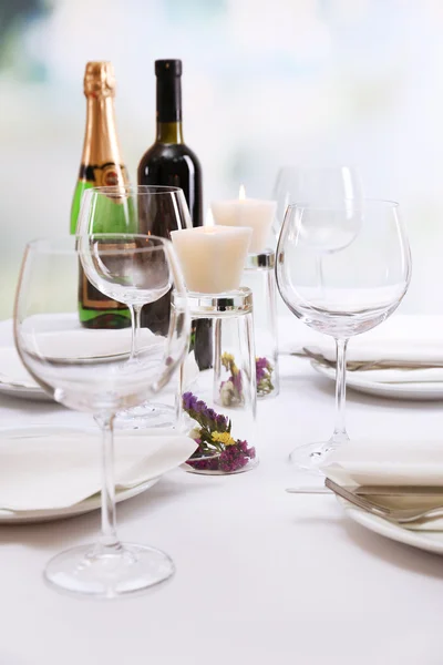 Restaurant tabel instelling — Stockfoto