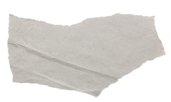 Gescheurd blanco papier geïsoleerd op wit — Stockfoto