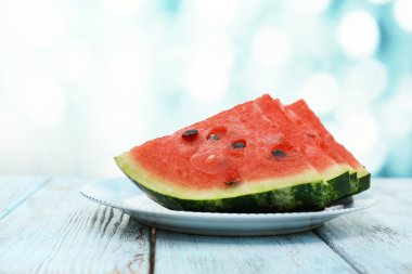 taze dilim karpuz parlak zemin üzerinde tablo