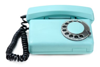 Retro turkuaz telefon kadar yakın