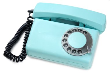 Retro turkuaz telefon kadar yakın