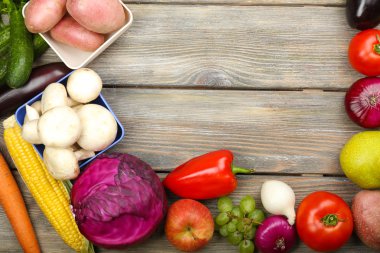 taze organik sebze ile yaz çerçeve