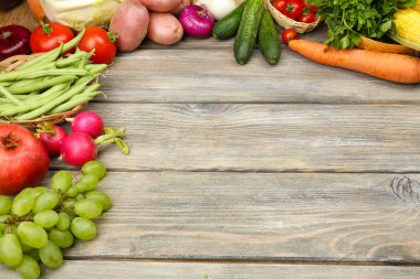 taze organik sebze ile yaz çerçeve