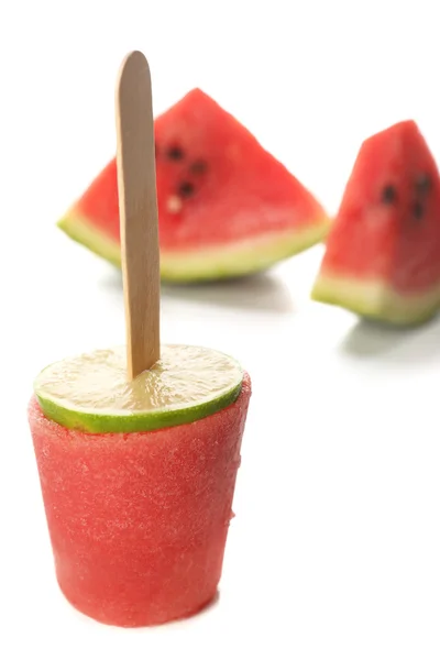 Vattenmelon glass, närbild — Stockfoto