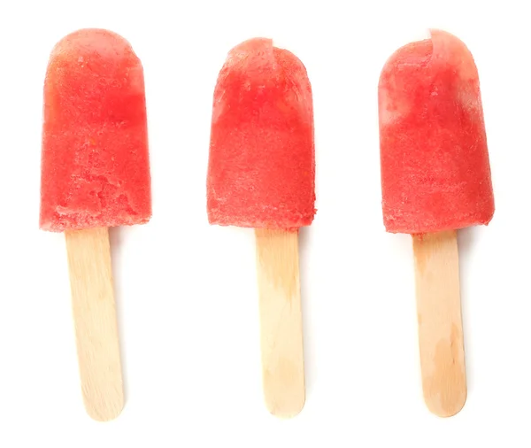 Helado de sandía, aislado sobre blanco — Foto de Stock