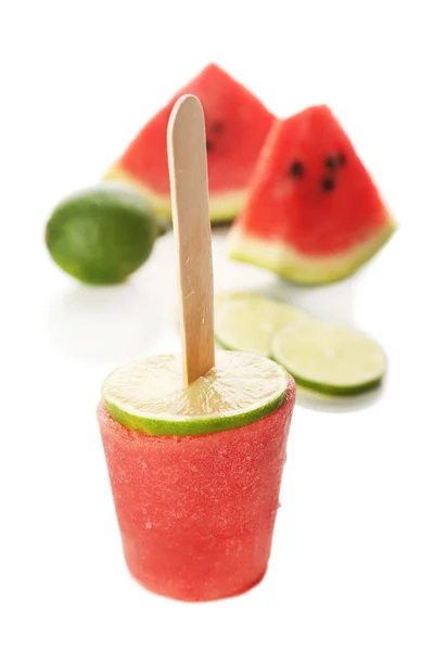 Watermelon ice-cream, close-up — Stock Photo, Image