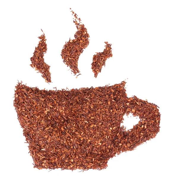 Getrockneter Rooibos-Tee, isoliert auf weiß — Stockfoto