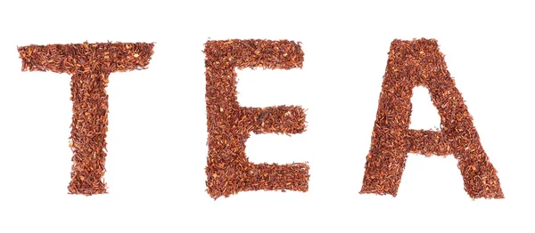 Tè Rooibos essiccato, isolato su bianco — Foto Stock