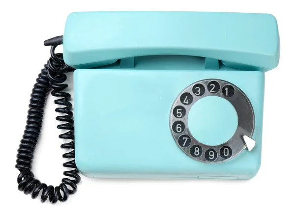 Retro tyrkysové telefon, zblízka — Stock fotografie