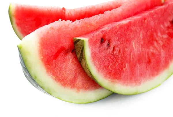 Frische Scheibe Wassermelone, isoliert auf weiß — Stockfoto