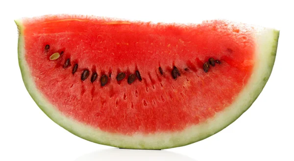 Frische Scheibe Wassermelone, isoliert auf weiß — Stockfoto