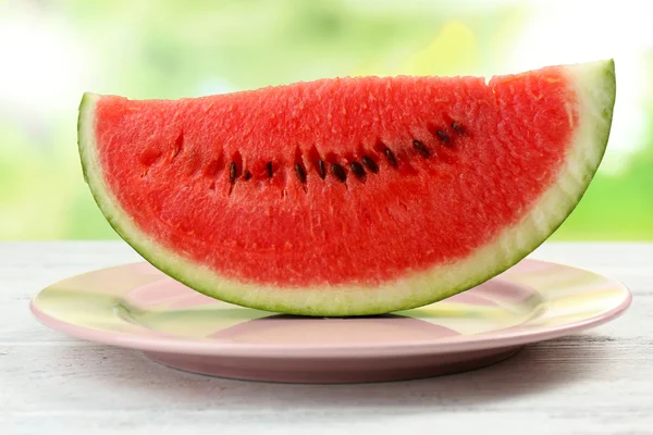 Fresh slice of watermelon, close up — Stock Photo, Image