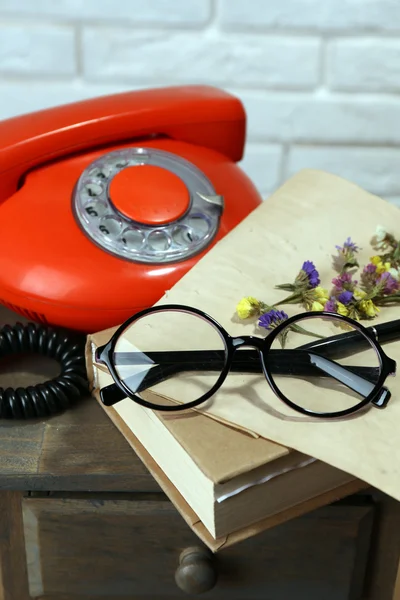 Retro eski telefon — Stok fotoğraf