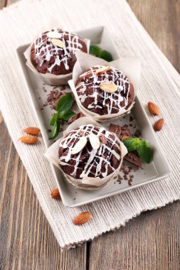 Lezzetli kekler yakın planda.