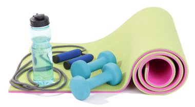 spor malzemeleri spor mat beyaz izole