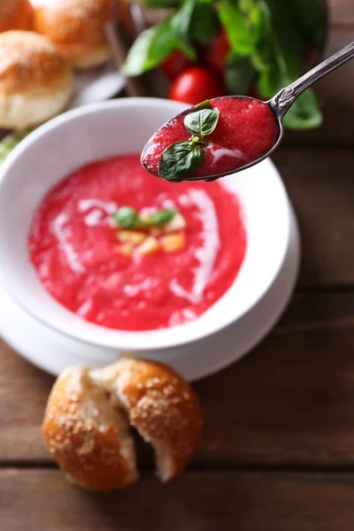 Gazpacho soep — Stockfoto