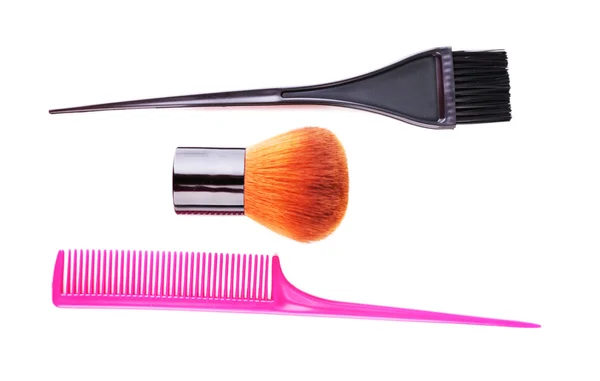 Make-up brush and comb — Stock Photo, Image