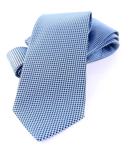 Gravata azul no branco — Fotografia de Stock
