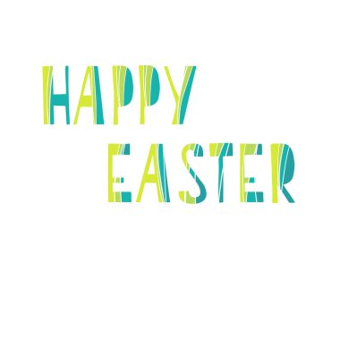 Mutlu Paskalya Mektupları. El çizimi mektuplar. Logo, kartpostallar, internet ve promosyon için tatil geçmişi. Beyaz üzerine vektör illüstrasyonu.