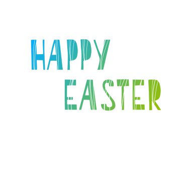 Mutlu Paskalya Mektupları. El çizimi mektuplar. Logo, kartpostallar, internet ve promosyon için tatil geçmişi. Beyaz üzerine vektör illüstrasyonu.