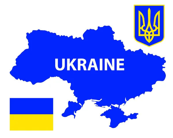 Ukraine. Bild des Territoriums des ukrainischen Staates auf den politischen Landkarten der Welt. Vektor isolierte Illustration. — Stockvektor