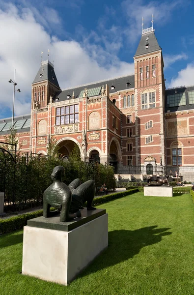 Az Amszterdami rijksmuseum szobor — Stock Fotó