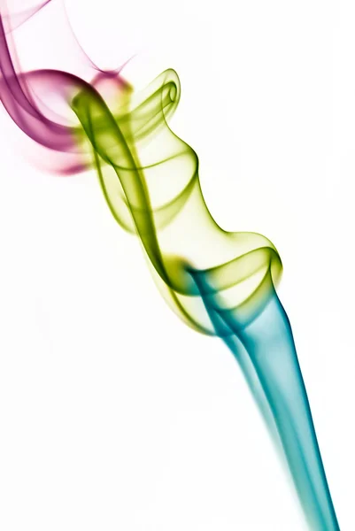 Colorful smoke on the white background — Stock Photo, Image