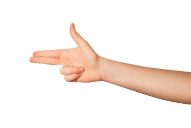 Beyazlar üzerinde el ele izole