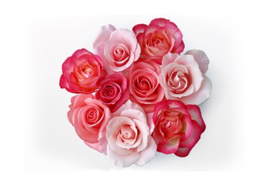 Beyaz arka plan üzerinde izole vazoda çiçek buketi