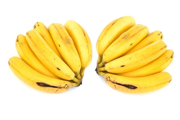 Single banana against white background — Stock Photo, Image