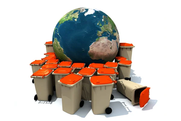 Bins around the world — Stock Photo, Image