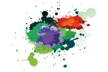 beyaz zemin üzerine farklı renk Inkblots