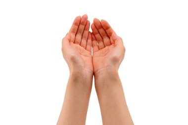 Beyaz Arkaplanda El İşareti İzole Edildi