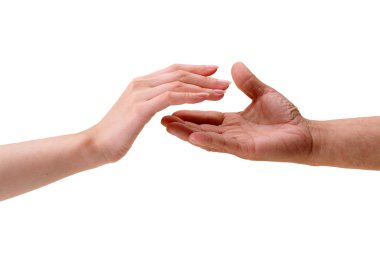 Beyaz Arkaplanda El İşareti İzole Edildi