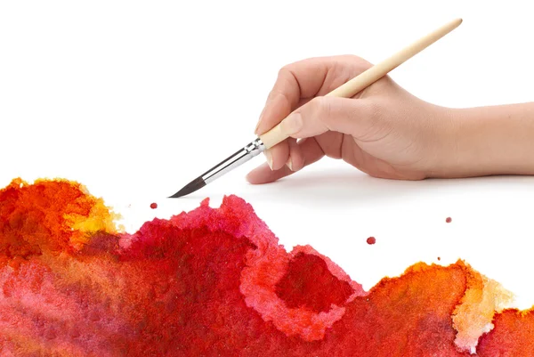 Brush and paint scratch — Stock Photo, Image