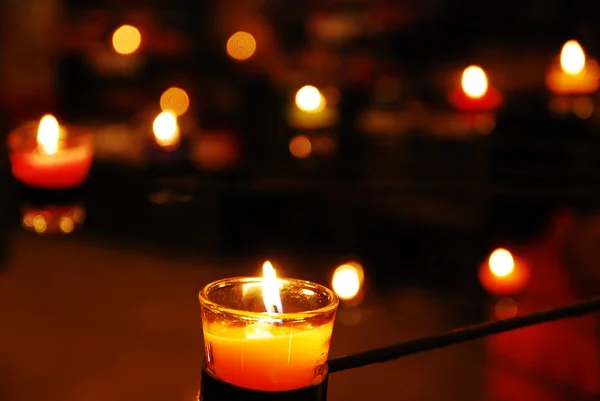 Set of lighting candles — Stock Photo, Image