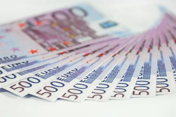 Banknotes in a row European Union Currency — Stock Photo, Image