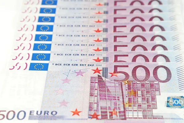 Banknotes in a row European Union Currency — Stock Photo, Image