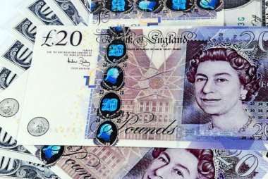 İngiliz Lirası Notlar arka plan