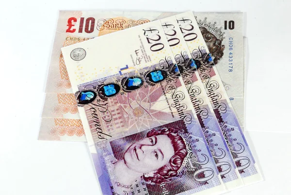 Background of English pound notes — Stock Photo, Image